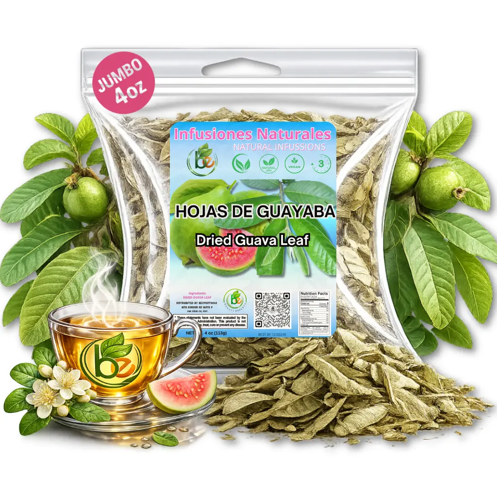 VIRAL Hojas de Guayaba Té (Whole Dried Guava Leaf Tea) - 4oz (113g) | Crafted by Nature | Wildcrafted | 100% Natural Loose Leaf Tea | Non-GMO | Caffeine-Free | Vegan