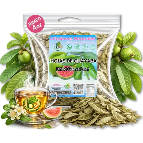 VIRAL Hojas de Guayaba Té (Whole Dried Guava Leaf Tea) - 4oz (113g) | Crafted by Nature | Wildcrafted | 100% Natural Loose Leaf Tea | Non-GMO | Caffeine-Free | Vegan