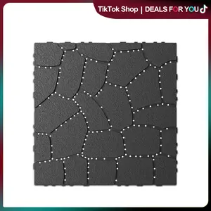44 Pack Interlocking Deck Tile, Patio Deck Tiles,12x12in Square Waterproof Flooring Tiles All Weather Use, for Outdoor, Indoor, Poolside, Balcony, Backyard Durable Pvc Material