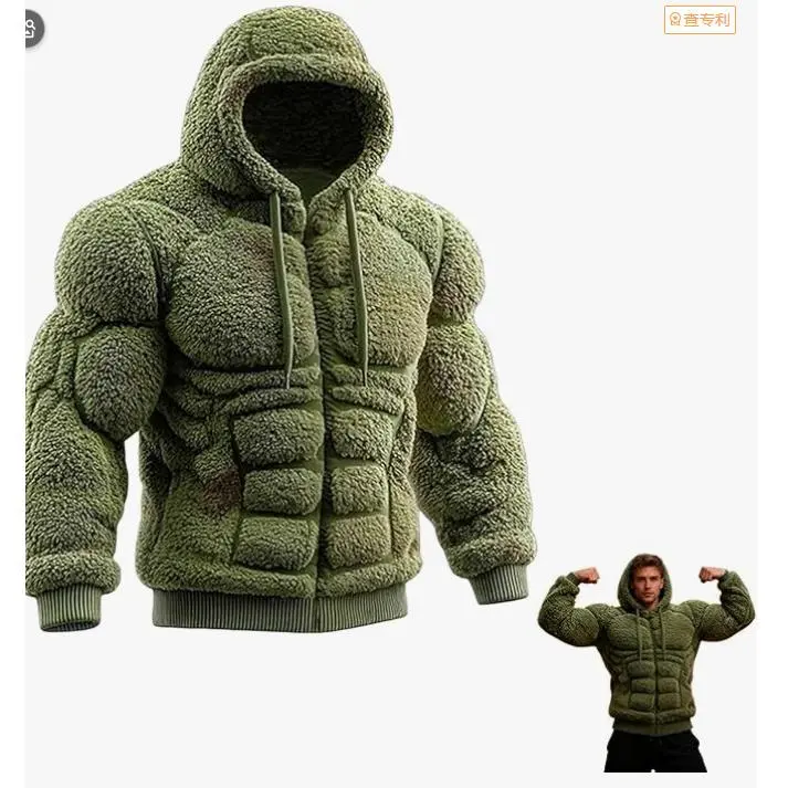 2D Muscle-Fit Hoodie Retro Flannel Print Street Style Artistic Muscle Line Patterns Warm Fleece-Lined Hoodie Perfect Gift for Boyfriend 2D Muscle-Fit Hoodie Retro Flannel Print Street Style Artistic Muscle Line Patterns Warm Fleece-Lined Hoodie Perfect Gift for Boyfriend