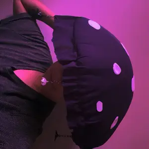 Enchanted Mushroom Hat 18" Diameter - Jewelry Chained Design for Fantasy Cosplay Festival Look - Structured Lightweight Full Coverage Canopy in Multiple Colors