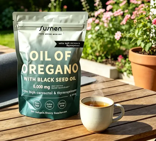 SUSNEN Oregano Oil Softgels 300mg 20:1 Extract with Extra Virgin Olive Oil, Standardized to 165mg Carvacrol, Herbal Supplement for Immune & Digestive Support