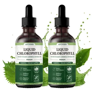 Liquid Chlorophyll Drops 1500 mg | Natural Mint Flavor | Vegan, Non-GMO & Gluten-Free Formula | Supports Energy, Supports Natural Cleansing Processes | 2 oz | Summervibes