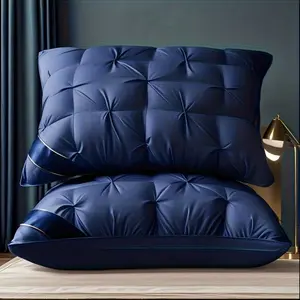 2-Pack Hotel Quality Pillows, Deep Sleep Neck Support, High Density Soft All-Season Pillow, Polyester Fiber Fill, Long Lasting