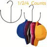 Hat Hanger, Hat Stand, 1/2/4 Counts Hat Organizer, Belt Hanger, Belt Organizer, Bra Hanger, Space Saving Stainless Steel Multi-function Hat Organizer Rack, Home Organizer for Closet, Apartment Closet Accessory