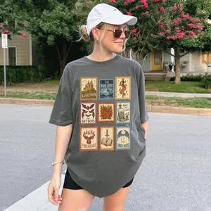 Comfort Colors SJM Books Stamp Shirt, ACOTAR tog Crescent City T Shirt For Bookish Fan, SJM Postage Stamp Shirts, Velaris Bookish Gift