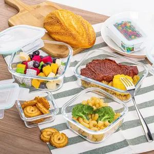 Sindcom 7-Pack Glass Food Storage Containers | Airtight Meal Prep Bento Boxes with Leakproof Locking Lids