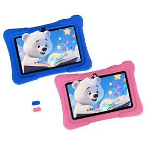 New Year Gift, Christmas Learning Touchscreen Tablet PC for Kids, 7 Inch Android, 5g WiFi, Parental Control, Dual Camera, Shockproof Case, Best Birthday & Holiday Present
