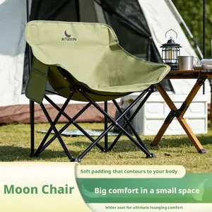 Outdoor folding chair, thickened/reinforced moon chair, camping chair, portable stool, fishing chair, beach lounge chair, picnic table set, indoor office leisure chair, comfortable recliner