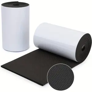 1 Roll EVA Self-Adhesive Garage Door Protector, Extra Thick Waterproof Bumper Guard Film, Foam Protection Padding for Car Doors, Walls, and Columns - Black (79" x 8" x 1/4")