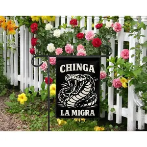 Chinga La Migra Garden Flag, Anti Deportations, Immigrant Support, Liberal Resistance Home Decor For Activist, Social Justice House Flag