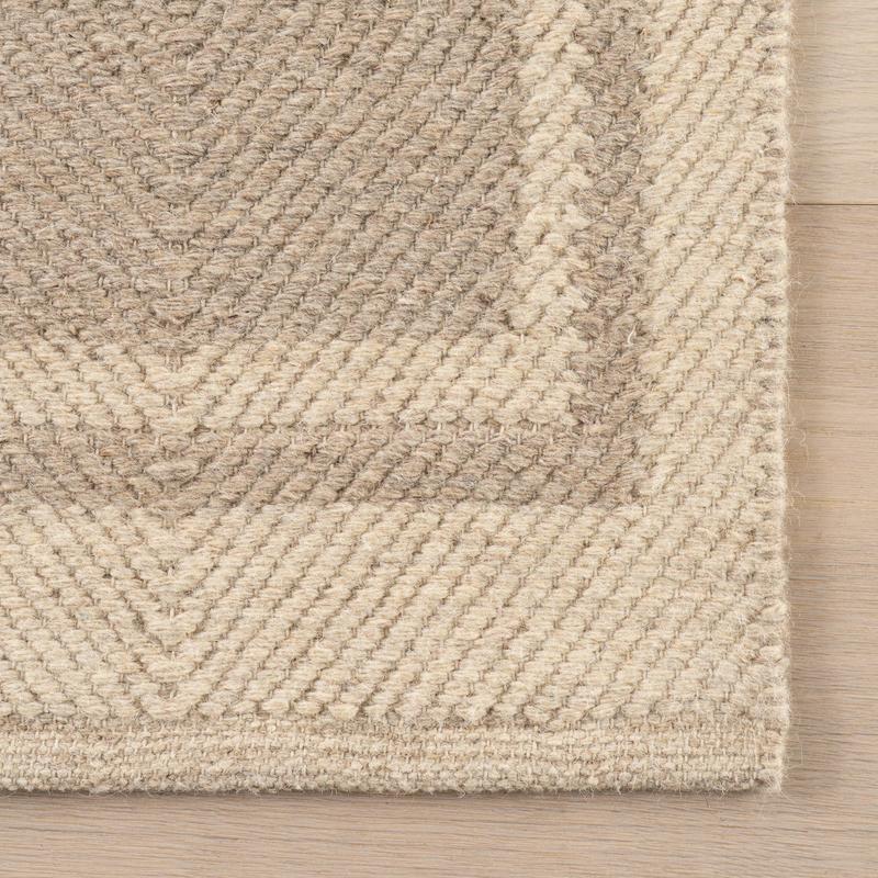 Nate Berkus Canon Bordered Wool Cozy Area Rug