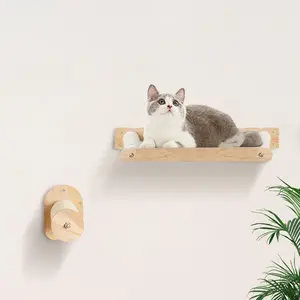 【Summervibes】VEVOR Wall Mounted Cat Shelves with 2 Jumping Posts & 2 Hammocks up to 40 lbs