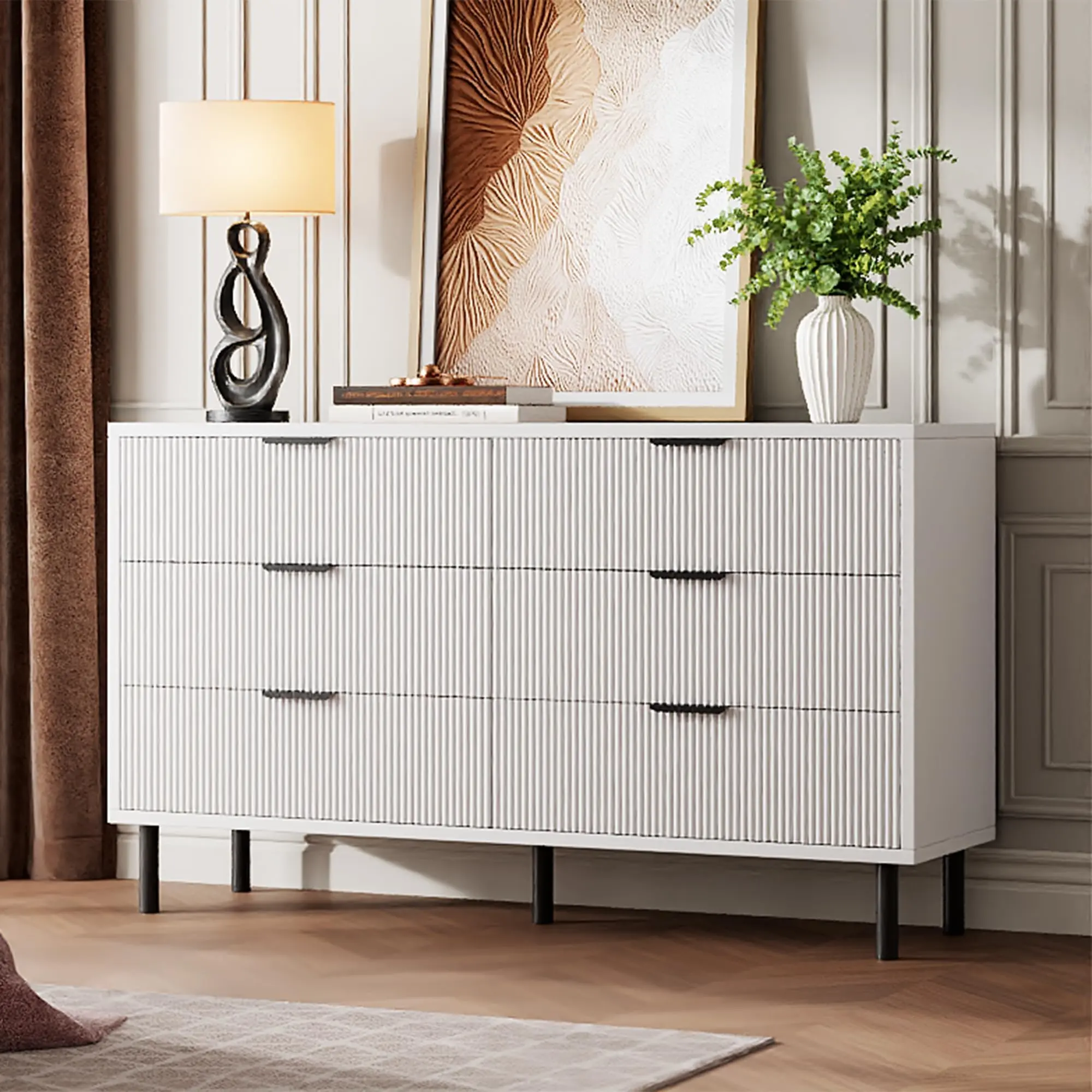 holtzlander 6 drawer dresser Zuma 6 Drawer Dresser, Dune Ash by Four Hands  High Fashion Home