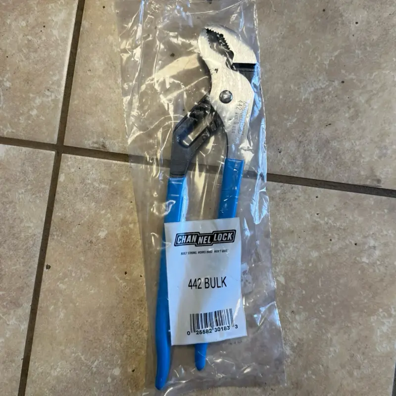 Channellock 442 Tongue and Groove Pliers, 12 in OAL, 2-1/4 in Jaw Opening, Blue Handle, Cushion Grip Handle