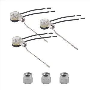 3Pack Ceiling Fan Light Switch Pull Chain Replacement ()