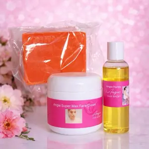 Angie Super Max Complete face Set - Includes Face Cream,  Oil and soap for Natural Ingredients for Soft & Smooth Skin