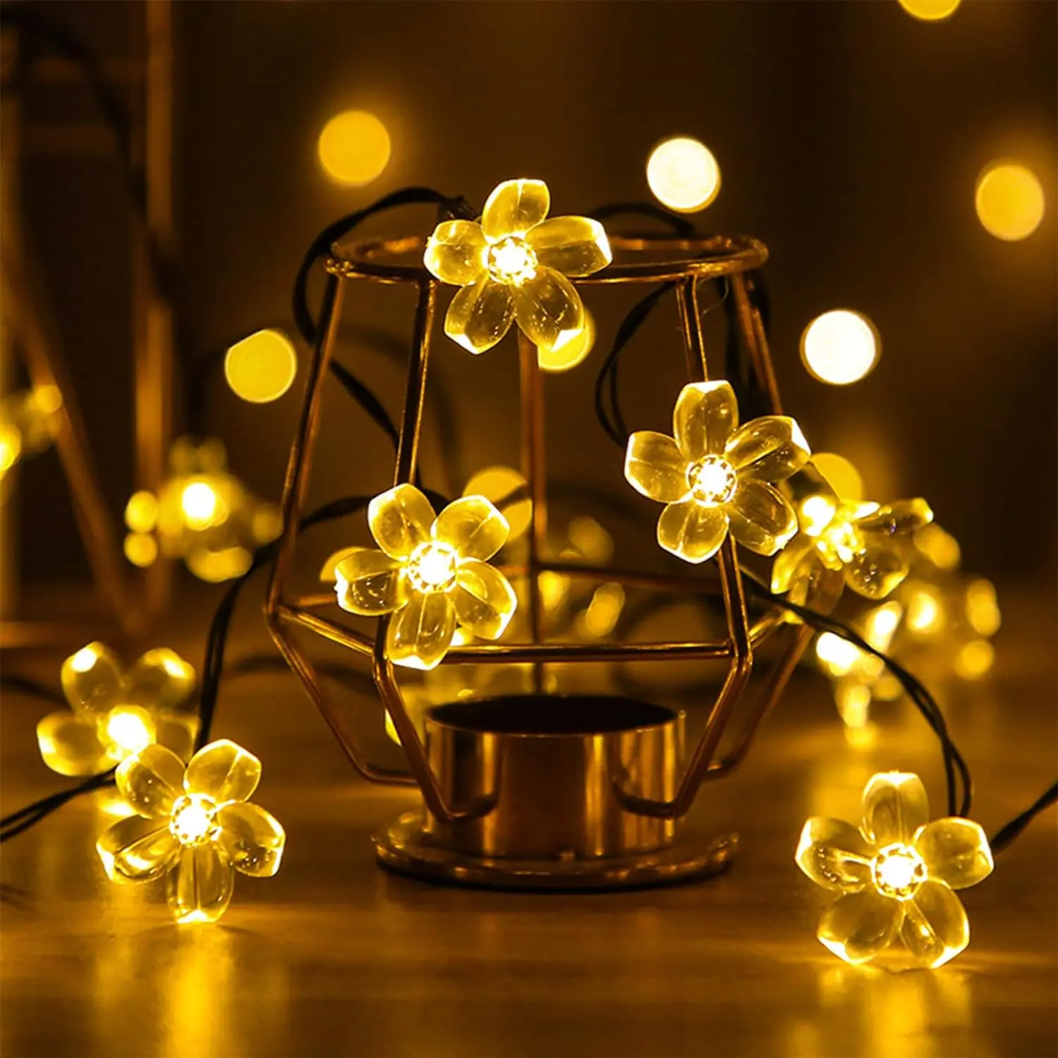 100-LED Multicolored Cherry Blossom String Lights, 33ft Plug-in USB Lights with Timer Function, Christmas Wedding Flower Decor for Indoor Bedroom Windows