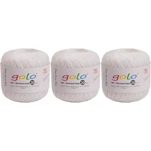 3 Balls Crochet Thread Size 20 Embroidery Thread Crochet Yarn for Hand 801