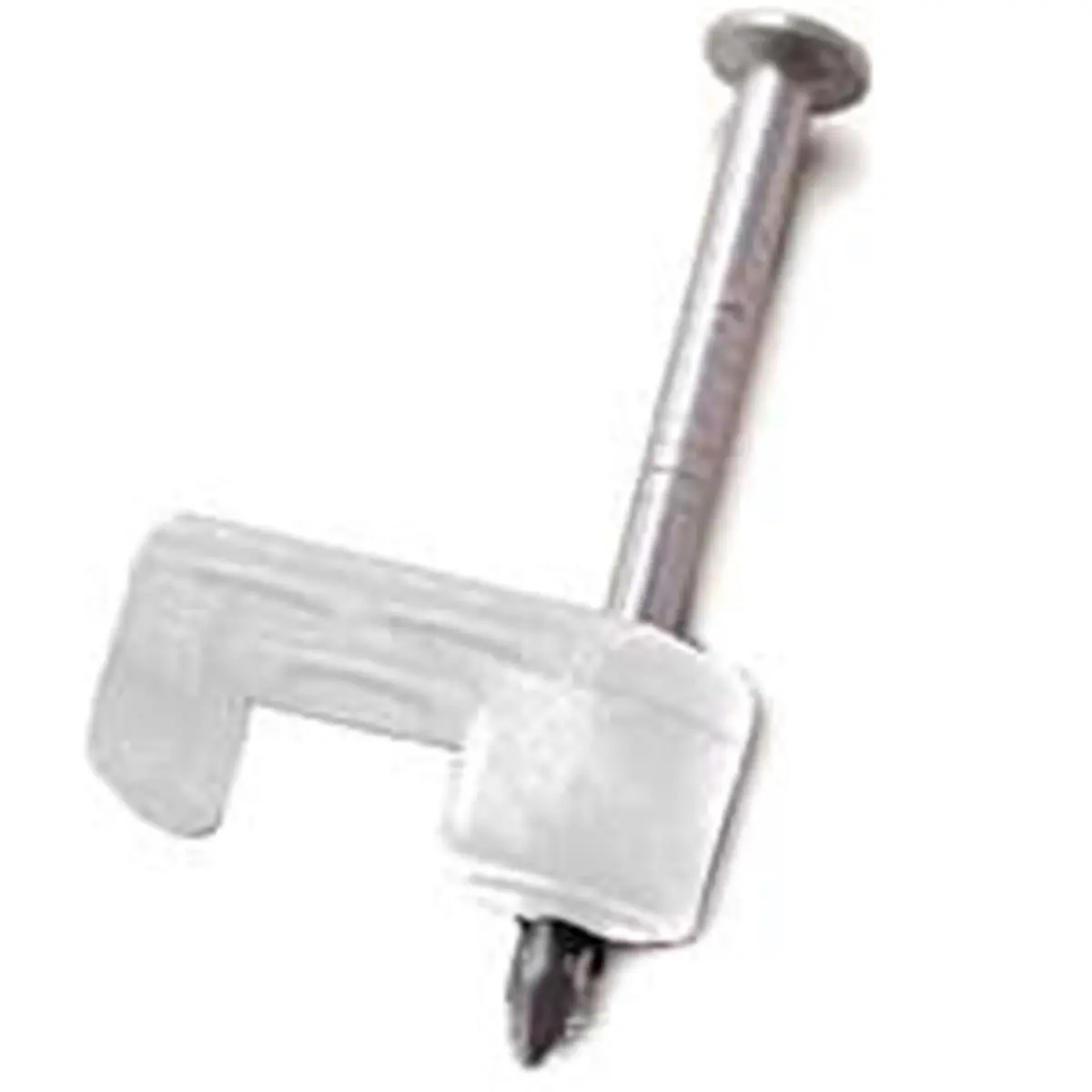 Gardner Bender PSW-165 Coaxial Cable Staples - 1/4 in. Plastic Polyethylene Cradles, Zinc-Plated Nails, Smooth Saddles, High Dielectric Strength, Longevity, Toughness, White for Sailing Metallic/Non-Metallic Cording, Secure Holds, Coaxial Staples