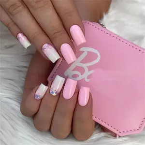 Tie Dye Design Glossy Press on Fake Nail, 24pcs/set Fashion Press on Nails & Jelly Tape & Nail File, Elegant Stick on Nails Kit for Women's Gift, Nail Art, Nail Care