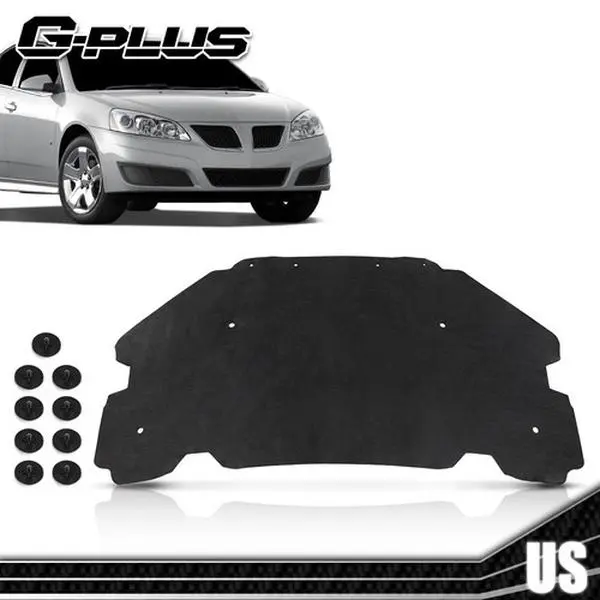 Brand New Clip-On Heat Shield Insulation Hood Pad, 1/2" Thick, Direct Fit for 2005-2010 Pontiac G6 G-PLUS