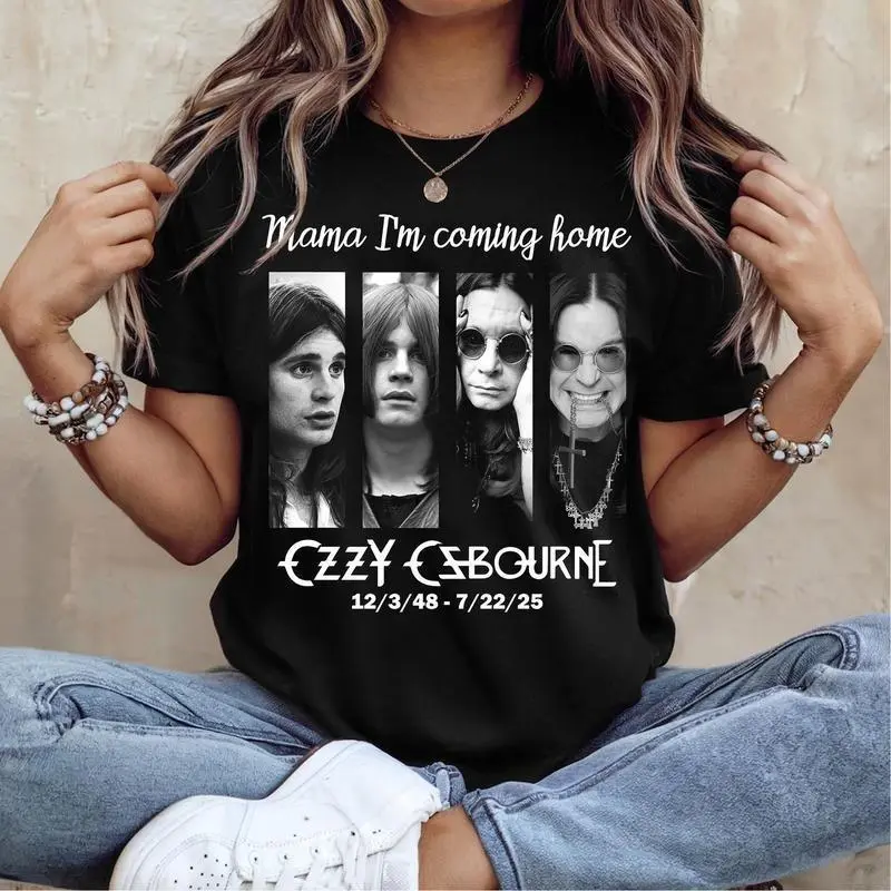 Ozxy Osbourrnnee Tribute TShirt "The Dark Maestro" 1948–2025 Memorial Tee, Vintage Heavy Metal Legend Gift for Music Fans, vintage 90s graphic tees, men clothing,trendy t-shirts, summer outfits men,Inspired graphic tees men gifts dailywear Menswear
