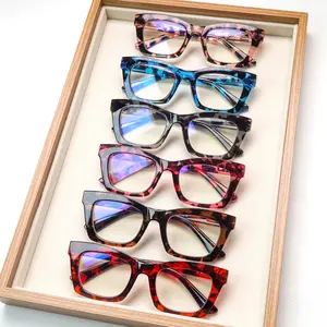 6pcs Women's Anti-Blue Light Reading Glasses Stylish Retro-Print Frames Exude Charm Spring Hinge Design With Durable Lenses Perfect For Daily Wear, Outings, And Work