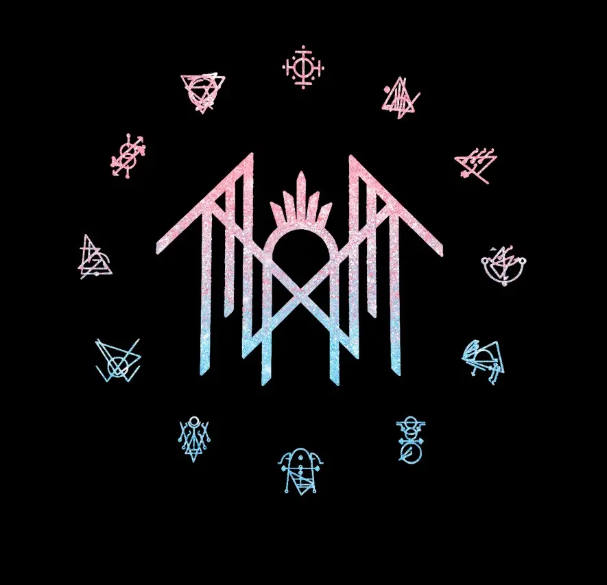 Sleep Token Glitter Runes Sticker Vinyl Decalg5