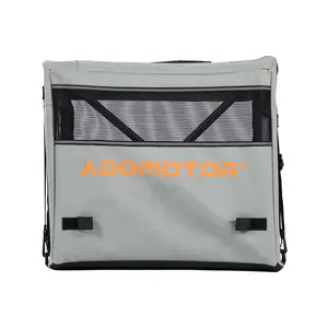 Addmotor Soft Sided Pet Carrier, up to 25 Lbs, Mental Frame for E-Trike Basket, Waterproof 600D, Gray