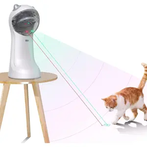 Motion-Activated Automatic  ,  Double Light Green&Red, 4 Speed Modes,Rechargeable Interactive   for Indoor Cats(Red Dot+ Green Butterfly)