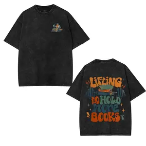 Lifting to Hold More Books Vintage T-Shirt, Funny Gym Reader Graphic Tee, Book Lover Workout Shirt, Retro Distressed Streetwear, Unisex Casual Gift for Readers & Fitness Fans 2026