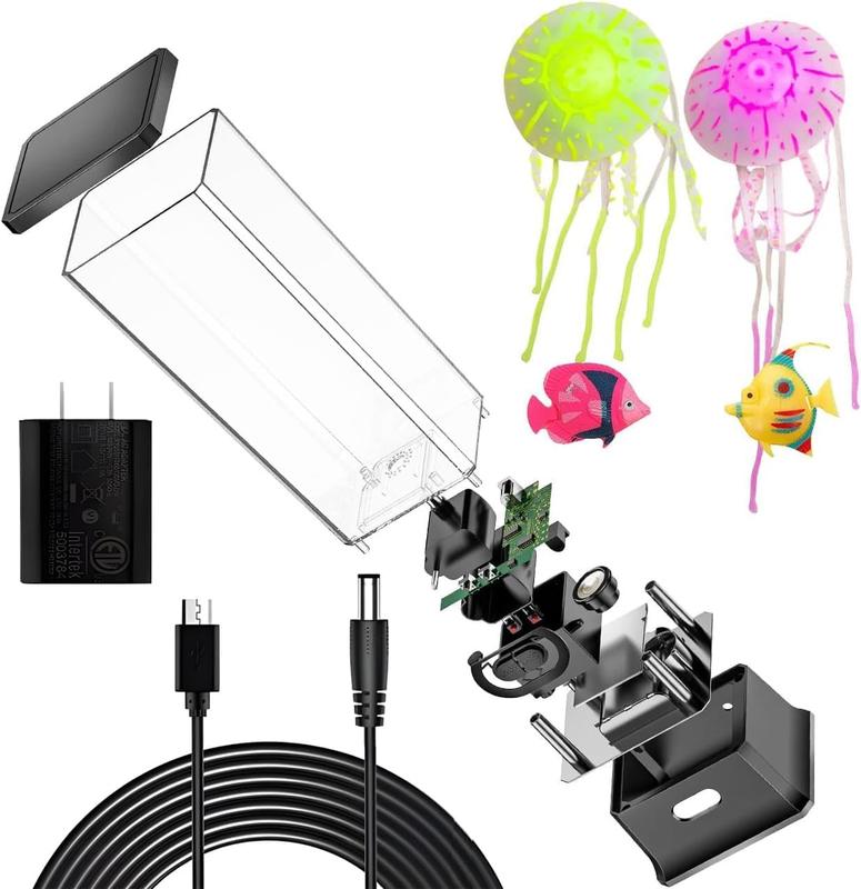 Cool Electric Jellyfish Lamp with  Speaker Music  for Boys Girls Adults Aquarium Tank Sensory Mood Night Light for Decorate Relax