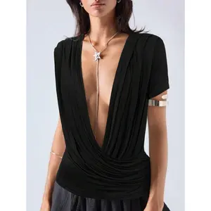 Women's Solid Color Deep V-Neck Sexy Camisole