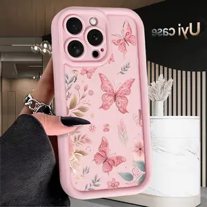 Watercolor Butterfly Phone Case for iPhone 17 Air 16 Pro Max 15 Plus 14 13 12 11 X XS Shockproof Silicone TPU Bumper Drop Protection Soft Cover Full Body Protection