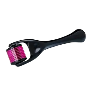 Professional 0.25mm Microneedle Roller - 540 Titanium Facial & Back Massage Tool for Skincare Beauty, Facial Massager with Comfort Black