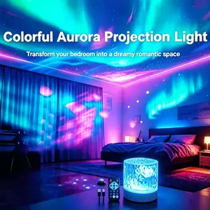 16 Color LED Wave Projection Lamp, USB Powered with Remote, Ideal for Home and Bedroom Decor, Perfect Gift for Birthdays and Holidays