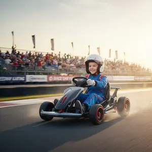 GARVEE Electric Drift Go Kart with 2X200W Motors and 7AH Battery, Electric Pedals, Designed for Ages 6+, Available in Multiple Colors , Ideal for Outdoor Racing Fun