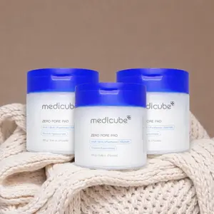 Medicube Zero Pore Pad 70 Count Travel Friendly Exfoliating Cotton Pads, AHA BHA Daily Pore Cleansing Pad for On-The-Go Oil Control Care