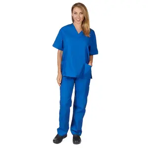 M&M SCRUBS Women's Medical Scrub Set – V-Neck Top & Pants, Comfortable Fit, Durable Women's 6-Pocket