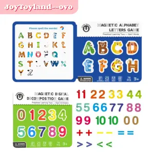 Magnetic Alphabet Letters & Flash Cards Set - English Language Early Educational Toy, For Classroom Kids Learning Spelling, Includes Magnetic Book tool