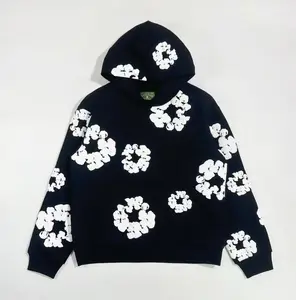 Denim Tears Printed Casual Hoodie Sweatshirt 2026 Fashion Classic Unisex Couple Style Fashion Set Casual Sports Floral Hoodie Spring Trendy Outfit Comfortable Fabric