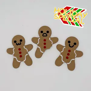 Mini Expressive Gingerbread Men - 3D Printed Christmas Decor