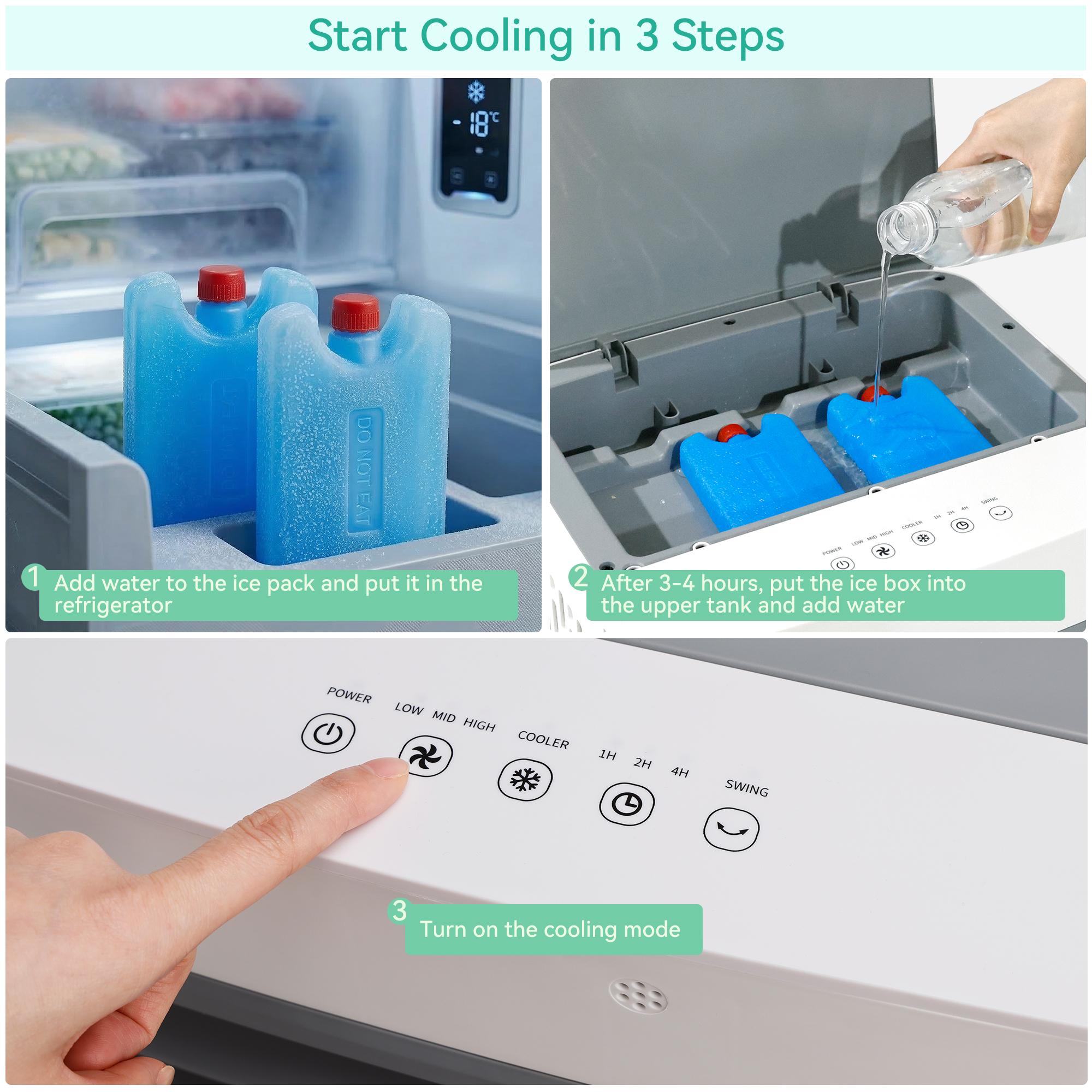 10L/32L/60L Air Cooler Fan with Remote Control, 3-IN-1 Fan & Humidifier Evaporative Air Cooler