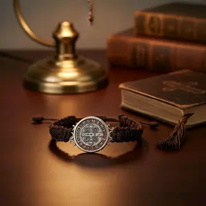 San Benito Bracelets for Spiritual and Protective Use Featuring St Benedict Medal and Durable Materials