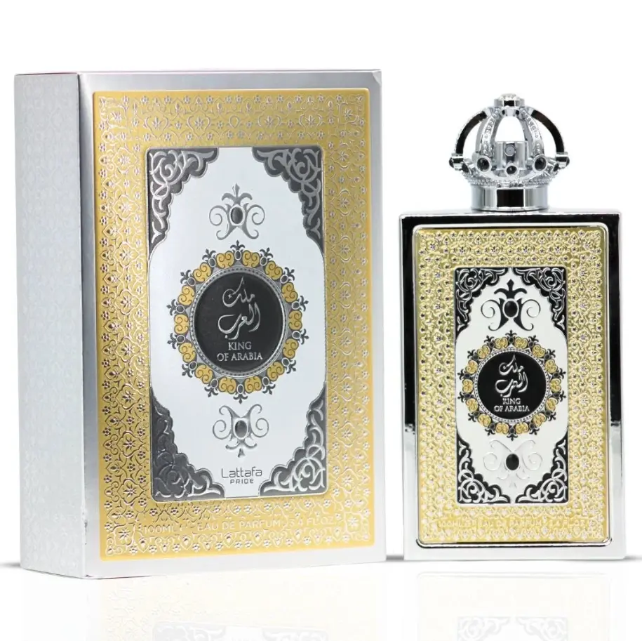 Lattafa King of Arabia Unisex Eau De Parfum (EDP) Spray - 100ml (3.4 oz) Arabian Perfumes, Citrus Aromatic Floral Woody Amber Musky, Regal Single Item Fragrance