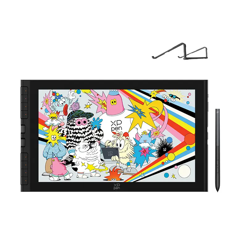 #ArtFight XPPen Artist 16 3rd Graphics Drawing Tablet 16K Pressure Levels 2 Dial 8 Customizable Shortcut Keys Upgraded X4 Smart Chip Pen Foldable Stand Anti-glare Screen for Art Education Illustration 3D Printing Support Windows Android