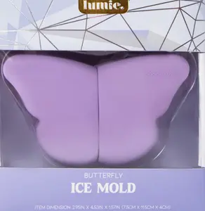 Lumie Butterfly Facial Ice Mold -Silicone Ice Therapy Tool Face Toning Puffiness