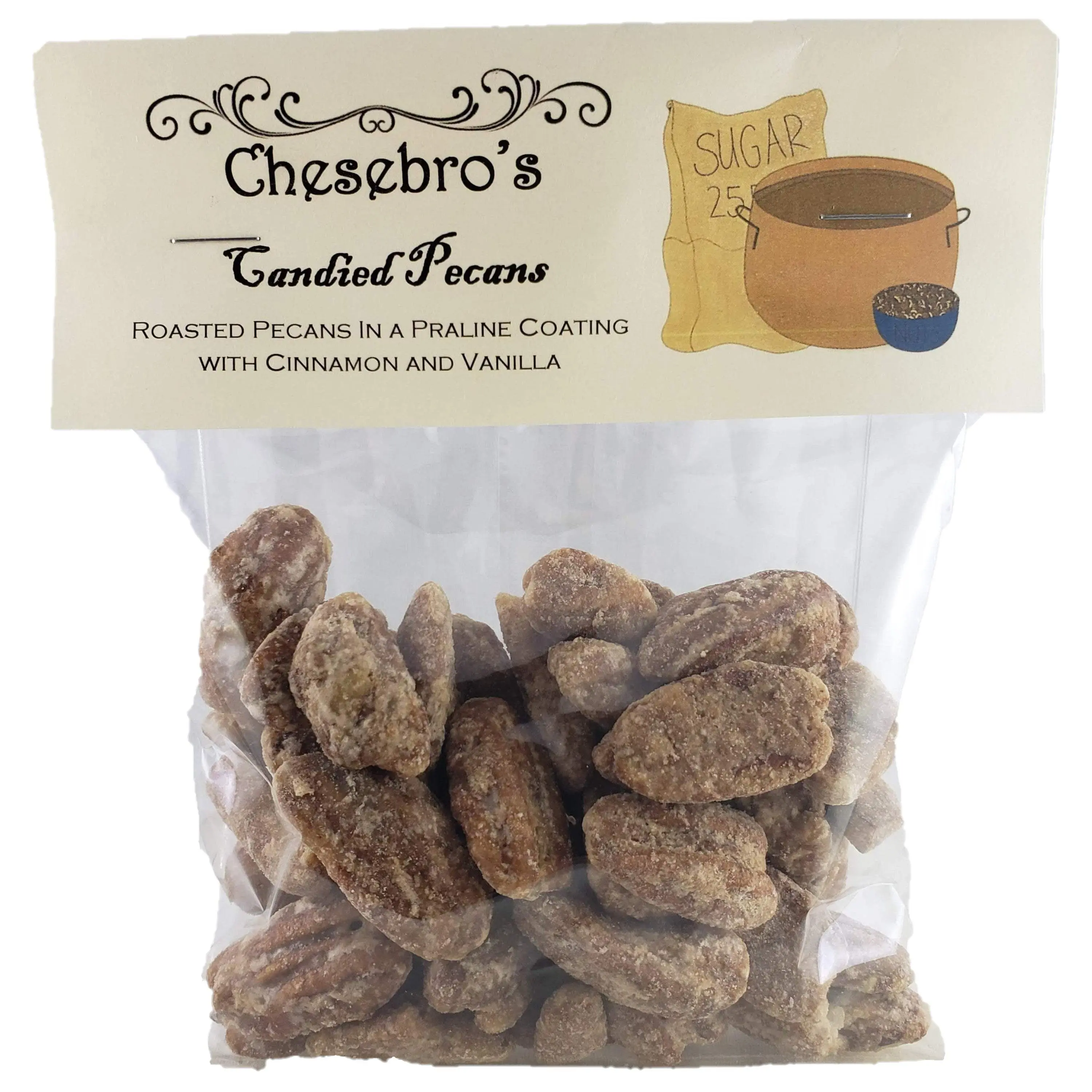 Chesebro's Confections Candied Pecans, 4.0 Ounces