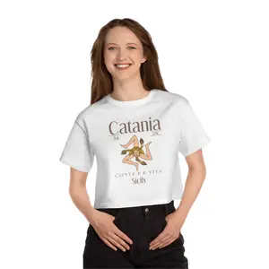 Champion Catania | Trinacria | Sicily Crop Top